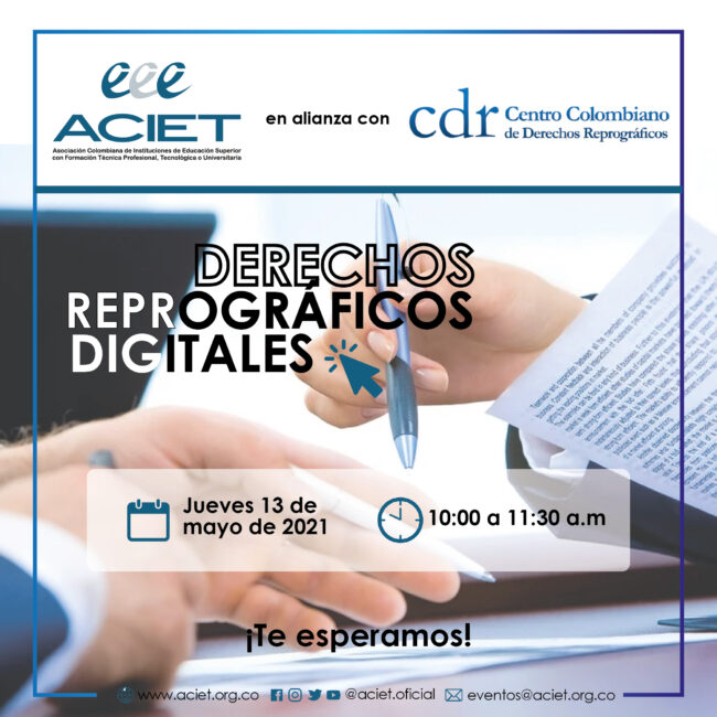 ACIET webinar «Derechos Reprográficos Digitales» Webinar "Derechos Reprográficos Digitales"