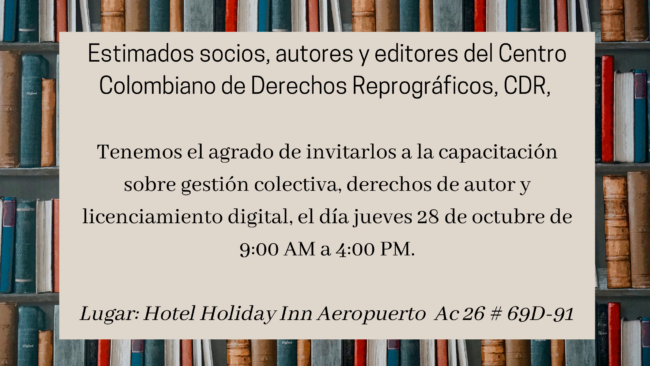 Invitación capacitación CDR