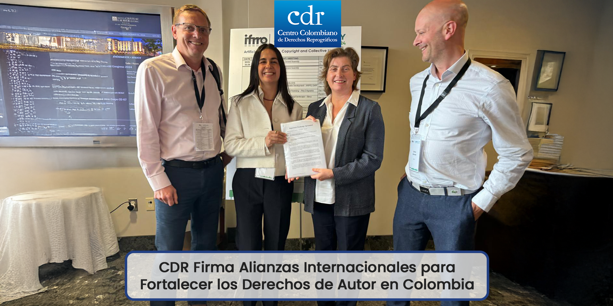 CDR Firma Alianzas Internacionales para Fortalecer los Derechos de Autor en Colombia